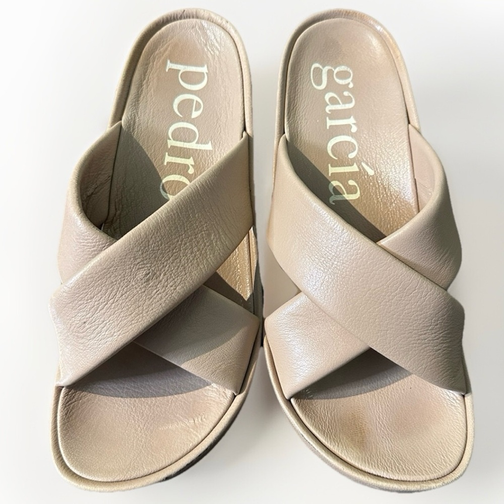 PEDRO GARCIA‎ Lexia crisscross Slide Sandal in Oat Size 10 US / 40 EU